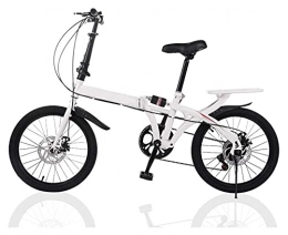 GUHUIHE vélo Vélo pliable, 20 pouces confortable mobile portable Portable Compact Fini de vitesse légère de la suspension Grande suspension vélo pliante pour hommes Femmes - Étudiants et navetteurs urbains