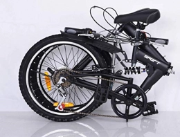  Vélos pliant Vélo pliable, 50, 8 cm, portable, compact, léger, 6 vitesses, excellente suspension, vélo pliable pour homme, femme, étudiant et navetteur urbain (Noir)
