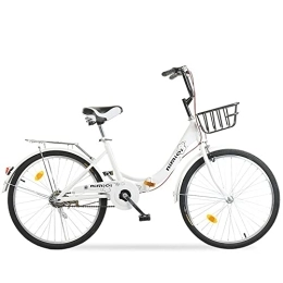  Vélos pliant Vélo pliable en acier au carbone - Pédale légère et portable - Design compact et pratique pour les étudiants - Vélo adulte idéal pour les trajets quotidiens