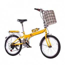 LXJ vélo Vélo Pliant Léger avec Roues De 20 Pouces Et Transmission À 6 Vitesses, Adapté Aux Étudiants Adultes, Hommes Et Femmes, Scooter Urbain, avec Cadre en Tissu