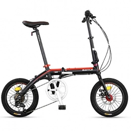  Vélos pliant Vélo Pliant pour Adultes, vélo Compact Pliable, vélo Pliant Ultra-Compact léger de 16"à 7 Vitesses, vélo de Banlieue à Cadre renforcé, vélos de Montagne