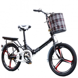 LFFME Vélos pliant Vélo Pliant pour Hommes Et Femmes De 20 Pouces Absorbant Les Chocs pour Adulte Léger Portable Vélo Étudiant Vélo, D, 20