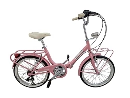 CICLI CASCELLA Vélos pliant Vélo vélo 20 cascelle Candy pliable avec boîte de vitesses Shimano 6 V (Rose)