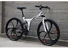 HJRBM vélo Vélos de montagne pliants pour hommes et femmes, vélo à suspension complète à queue souple, cadre en acier à haute teneur en carbone, frein à double disque 6-11, C, fengong de 24 pouces à 27 vitesses