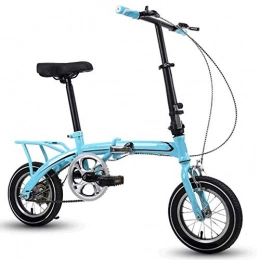 Ping Vélos pliant Vélos Pliables 16", Ultra-léger monovitesse Adultes Hommes et Femmes Portables VTT, Plié en 15 Secondes, Bleu