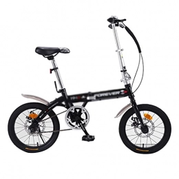 Vélos vélo Vélos Pliables D'étudiant pour Garçon Pliant De 16 Pouces Léger Un Cadeau pour Les Enfants (Color : Black, Size : 16 inches)