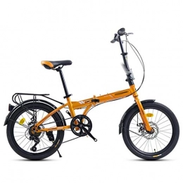 Vélos pliants vélo Vélos pliants Vélo de Sport 20 Pouces Vélo de Sport de Montagne Vélo Portable Ultra léger pour Hommes et Femmes Adultes (Color : Orange, Size : 145 * 10 * 110cm)