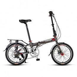 Vélos pliants vélo Vélos pliants Vélo de Sport Portable Adulte Travail Petit Vélo 20 Pouces Vélo Pliable Vitesse Variable en Alliage D'aluminium Vélo Léger (Color : Gray, Size : 154 * 10 * 118cm)