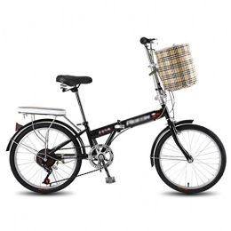 Vélos pliants vélo Vélos pliants Vélo de Sport Vélo de Montagne stabilisé portatif Amortisseur de Chocs Vélo Ultra-léger de 20 Pouces (Color : Black, Size : 135 * 10 * 110cm)
