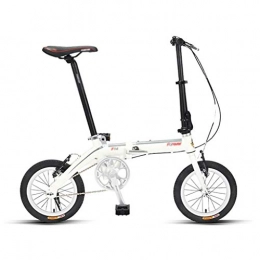 Vélos pliants vélo Vélos pliants Vélo de Sport vélo Portable sans Installation de Stockage Pliable vélo pour Enfants Adultes 14 Pouces vélo de Sport (Color : Blanc, Size : 115 * 10 * 96cm)