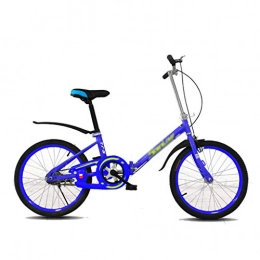 Vélos pliants Vélos pliant Vélos pliants Vélo vélo Pliant Portable étudiants Hommes et Femmes à Absorption de Chocs vélo Voiture de Vitesse 20 Pouces (Color : Blue, Size : 150 * 60 * 95cm)