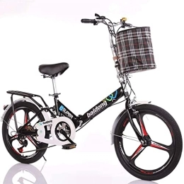  vélo Vélos Pliants Vélo À Vitesse Variable Vélo Pliant Portable Adulte Étudiant Ville Déplacements Vélo Freestyle avec Panier (Couleur : Blanc) Équitation en Plein Air