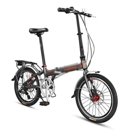 Vélos pliants Vélos pliant Vélos pliants Vélos Portables Ultra Légers Vélo en Alliage D'aluminium 20 Pouces Vélos À Vitesse Variable (Color : Gray, Size : 20 inches)