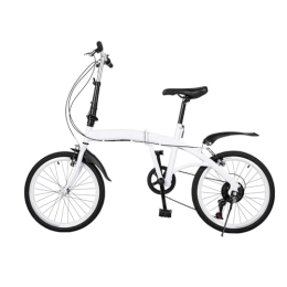 WDRENTOOL Vélo pliable de 50,8 cm, 7 vitesses, en acier au carbone, vélo de route pour adulte avec ailes, double frein en V, hauteur réglable, convient pour enfants ou adultes de 12 à 18 cm de haut