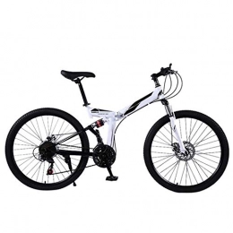 WSDSX vélo WSDSX Bicyclettes pour Enfants de 3 5 Ans, VTT pour Adultes, Roues de 26 Pouces Vlos Tout-Terrain pliants en Acier Haute teneur en Carbone, vlo 21 / 24 / 27 / 30 Vitesses VTT Suspension complte en