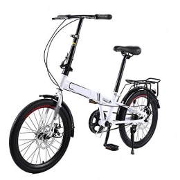 XBSLJ Vélos pliant XBSLJ Vélos Enfants, Vélos pliants pour Adultes, Mini vélo Adulte Compact à Une Vitesse de 20 Pouces, vélo de Banlieue avec béquille et Porte-Bagages arrière