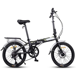 Xiaoyue vélo Xiaoyue Vélo Pliant, Adultes Femmes LÉGER Pliable vélo, 20 Pouces 7 Vitesse Mini Vélos, Cadre renforcé vélo de Banlieue, Cadre en Aluminium, Orange lalay (Color : Black)
