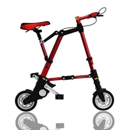 Xuejuanshop vélo Xuejuanshop Vélo pliant 45, 7 cm en acier à haute teneur en carbone avec selle réglable à suspension avant, modèle noir avec absorption des chocs