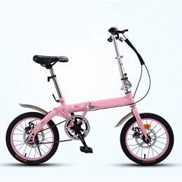 XWDQ Vélos pliant XWDQ Vélo de Ville Pliant, Exercice de vélo Pliant, vélos pliants pour Hommes, vélo Pliable léger, vélos pliants pour Adultes, Rose, 16 inches