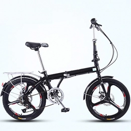 XWDQ Vélos pliant XWDQ Vélo Pliant, vélo Pliable léger, vélos pliants, vélo Portable pour garçons et Filles, 20 Pouces, Noir