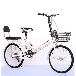 XYSQ Vélos pliant XYSQ Vlos Pliables Adulte Vlo Pliant, Anti-Pneu VTT Mle Et Femelle Adulte, Lgre Mini Folding Bike-Roues De 20 Pouces (Color : White)