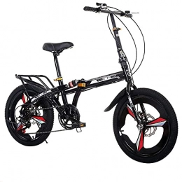 JIAWYJ vélo YANGHAO-VTT adulte- Vélos pliant vélo pour adultes hommes femmes adolescents Unisex, avec guidon réglable Pédales pliantes, alliage léger, alliage d'aluminium, selle de confort, 7 vitesses, frein à di
