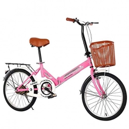YANGMAN-L vélo YANGMAN-L Vélos pliants, vélo Pliant Unisexe 20 Pouces Sport de Haut en Acier au Carbone vélo Portable, Rose