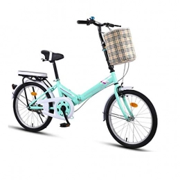 YANGSANJIN Vélos pliant YANGSANJIN Vélo Pliant léger Portable vélo pour Femme vélo Adulte Vitesse Unique 16 Roues, Mini Petite Roue vélo pour Femmes, Hommes (Couleur: Bleu)