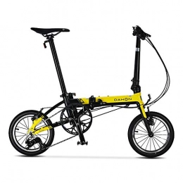 YHLZ Pliable vélos, vélos pliants vélo Pliant vélo Unisexe 14 Pouces Petite Roue vélo Portable 3 Vitesse vélo (Taille: 120 * 34 * 91cm) (Color : Yellow)