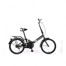 Yiwu Vélos pliant YiWu 20 Pouces vélo Pliant en Aluminium vélo Pliant 20" Mini Bike 16 Vitesse Pliable Urban Commuter vélo Pliable vélo Facile Carry (Couleur : Noir, Size : 20inch 1 Speed)