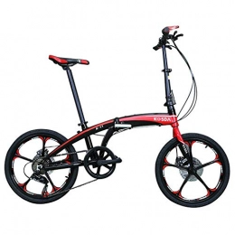 YOUSR vélo YOUSR Circuit De Vélo Pliant 20 Pouces - Vélos pour Hommes Et Femmes - Vélo Pliant Portable en Aluminium Ultra-léger pour étudiants Adultes Red