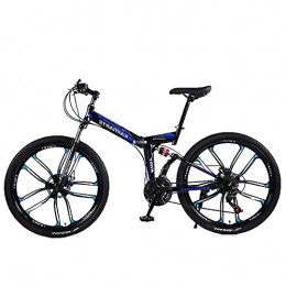 YSJJLRV Vélos pliant YSJJLRV Vélos De Vélo De Vélos Bleu De 24 Pouces Pour Vélos De Vélo Pour Vêtements De Plein Air Et Antidérapants Pneus Résistants à Usure De Vélos Pliables Pratique Vélos De Montagne Et(Size:27 Speed)