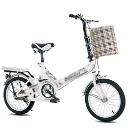 YZDKJDZ vélo YZDKJDZ Vélo Pliant pour Adultes, vélo Compact Pliable, vélo Pliant léger Super Compact 20", vélo de Banlieue à Cadre renforcé, avec Panier