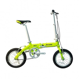 ZDY vélo ZDY Folding Vélo Pliable, 14po Pliable Vélos, Ultra-léger Monovitesse Adulte Portable Hommes Et Femmes De Vélo De Montagne, Plié en 15 Secondes (Color : Green, Size : 14in)