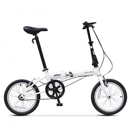 ZDY Vélos pliant ZDY Folding Vélo Pliable, Vélos Pliants, 16 Pouces Poids Léger Mini Vélo Pliant, Vélo Pliant Petite Roue for Adultes, Hommes, Femmes, Étudiants Et Enfants (Color : White, Size : 16in)