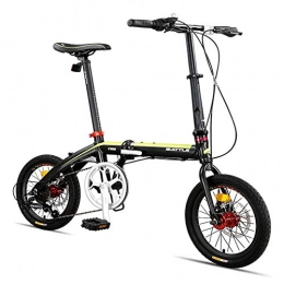 ZHTY Vélos pliant ZHTY Vélo Pliant pour Adultes, vélo Compact Pliable, vélo Pliant léger Super Compact de 16"à 7 Vitesses, vélo de Banlieue à Cadre renforcé Vélos de Montagne