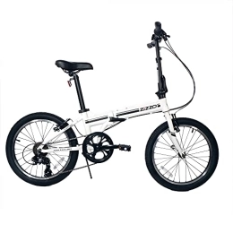ZiZZO vélo ZiZZO Campo Vélo pliant avec Shimano 7 vitesses, potence réglable, cadre en aluminium léger Blanc 20