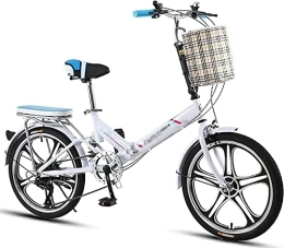 ZLYJ vélo ZLYJ Vélo Pliant Portable Ultraléger, Cadre en Fer Léger, Vélo Compact Pliable avec Antidérapant Et Anti-Usure, Vélo Ville pour Les Voyages en Plein Air B, 20inch