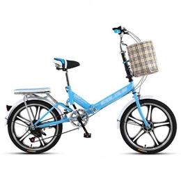 ZRN Vélos pliants, vélos de Route vélo de Banlieue de Ville 20 Pouces Mini Roue portative de Confort 7 Vitesses