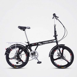 Zunruishop vélo Zunruishop Vélos pliants pour Adultes Pliable vélo Ultra léger Variable Portable Vitesse Petite Roue de Bicyclette -20 Pouces Roues Vélo de Pliable / Vélo Pliant d'extérieur (Color : Black)