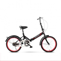 ZYD vélo ZYD Vélo Pliant pour Adulte, Roues de 20 Pouces, sans Porte-Bagages arrière, Noir