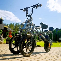 (EU IN STOCK) iRonsnow Afreda Vélo électrique, Vélo électrique à 3 roues inversé pliable en 1 seconde, Vélo électrique pliable avec frein à disque hydraulique