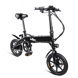 Art Jian Vélos électriques 14 Pouces en Alliage D'aluminium Pliant Vélo Électrique, Mini Taille Absorption Double Choc Commute Ebike Vélos Électriques