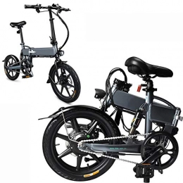 MJLXY Vélos électriques 16" Vélo de Montagne Électrique Pliant Avec Batterie Lithium-ION a Grande Capacité Tout Suspendu Vélo de Ville, Noir