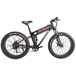 GG vélo 26 "7S vélo électrique de vélo électrique de gros pneu électrique puissant, moteur 350W / 500W, batterie au lithium 48V 10.4Ah / 11.6Ah, bicyclette de neige électrique de plage (noir, 350W 48V11.6Ah)