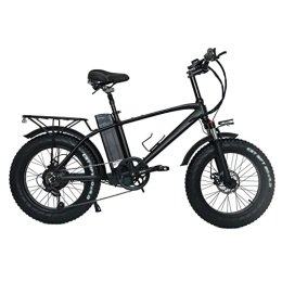 IOPY Vélos électriques 26 inch Thick Tyre Electric Bike Amovible 48V / 15A Battery, Adult Mountain Snow Beach Electric Bike with Pedals for Jungle Trail Snow Beach (Color : Black, Size : 48V / 15A)