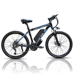 HFRYPShop vélo 26" VTT électrique Vélo de Montagne C6, 1000W Moteur, 48V 13Ah Batterie Li-ION Amovible, Jusqu'à 45 KM / H avec Shimano 21 Vitesses, pour vélo en Plein air Voyage Work Out(EU Warehouse), Blue