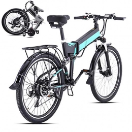 Ylight Vélos électriques 26" Vélo Électrique Pliant, 48V 500W, Moteur Puissant, Gros Vélo De Montagne, Vélo De Neige, Bleu