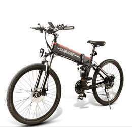 CCDYLQ vélo 26" Vélos pliants Vélo électrique 500W Neige électrique pour Adultes, 48V 10.4Ah vélo électrique Batterie au Lithium Smart Power System Recharge, pour Voyage Casual extérieure, A