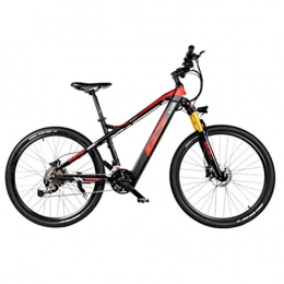 FFF-HAT vélo 27, 5 pouces vélo batterie au lithium intégrée vélo de montagne électrique 27 vitesses adulte vitesse variable vélo tout-terrain longue distance amortissement et confort - version de course rouge